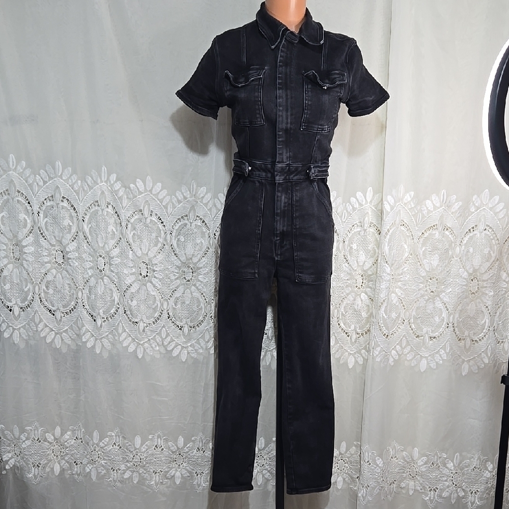 Revovle Good American Fit For Success Black Jumpsuit Size 2